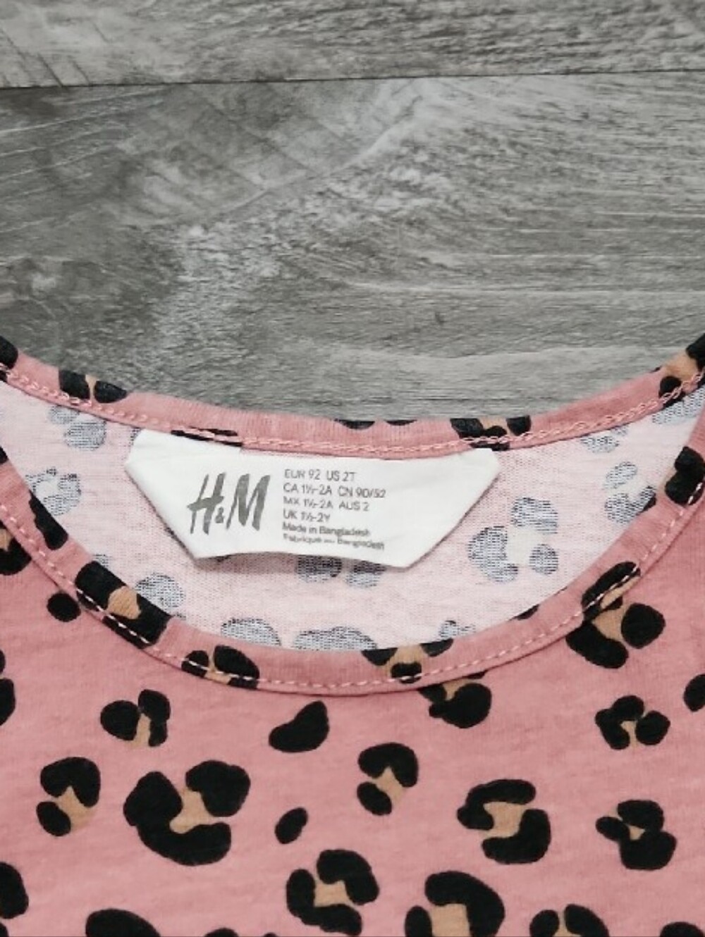 H&M Pink Leopard Print Sleeveless Summer Tank Dress Baby Girl Size 2T - Picture 2 of 8